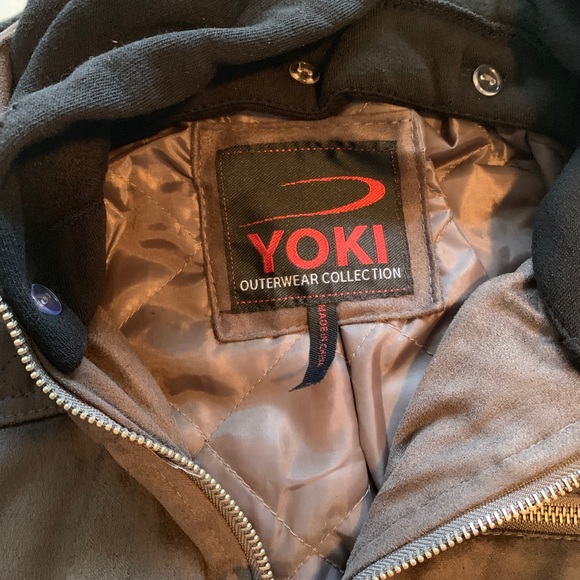 Yoki Woman’s Suede Jacket With Fleece Hood S - Picture 4 of 4